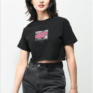 Key Street Driftin Black Crop T-Shirt
